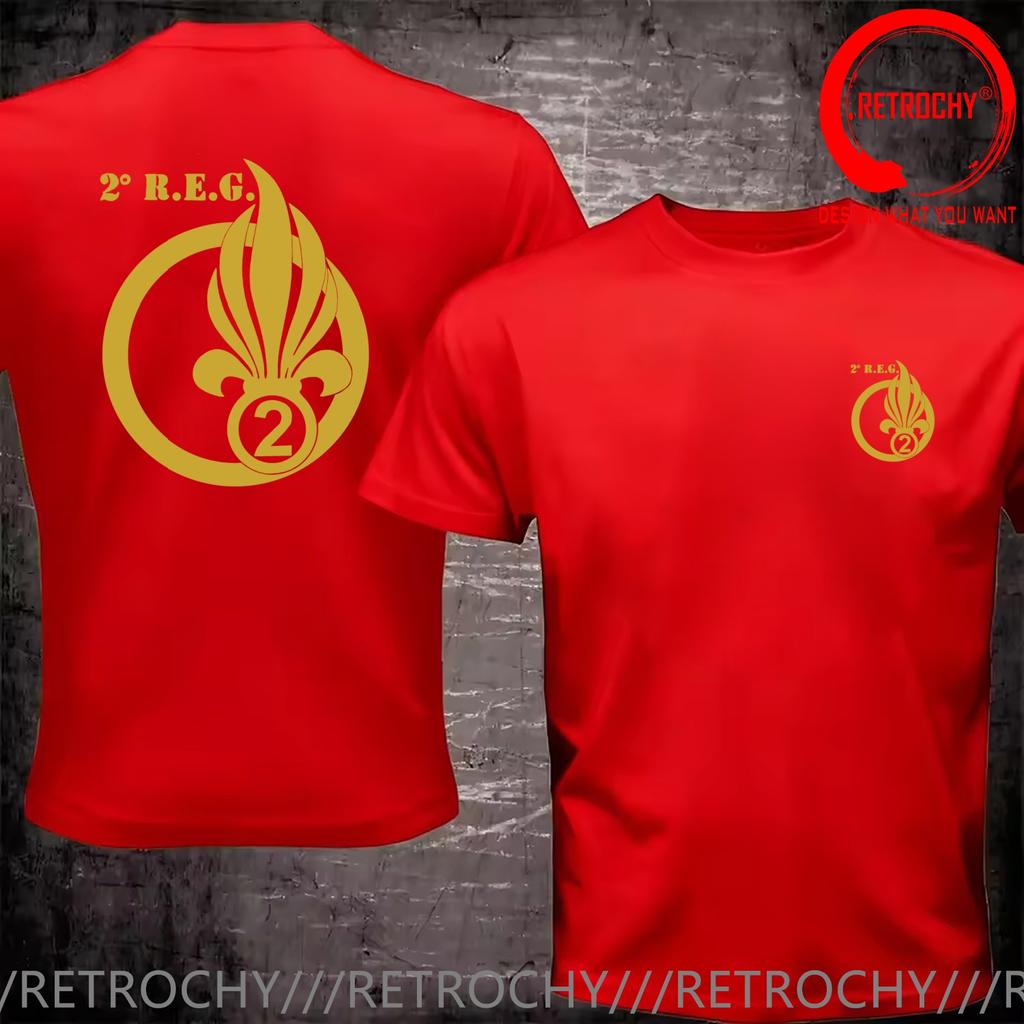 Funny Design French Foreign Legion 2nd Regiunisext Genius 2 Reg Shirt Unisex Fashion Trendy Casual Clothing Stylish Tops Tee Shirt