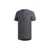 Solid Color Fitness Round Neck Sport Short Sleeve T-Shirt Men Tops Grey FL8478