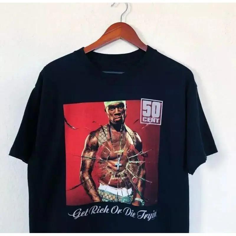 Get Rich or Die Tryin' 50 Cent T Shirt Short sleeve all size S 5XL