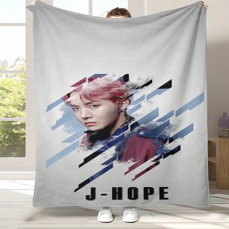 Чон Хосок J Hope Kpop B-BTS Фланелевое одеяло, Ультрамягкий теплый плюшевый плед для дома, спальни, кровати, дивана, офиса, кемпинга, подарок