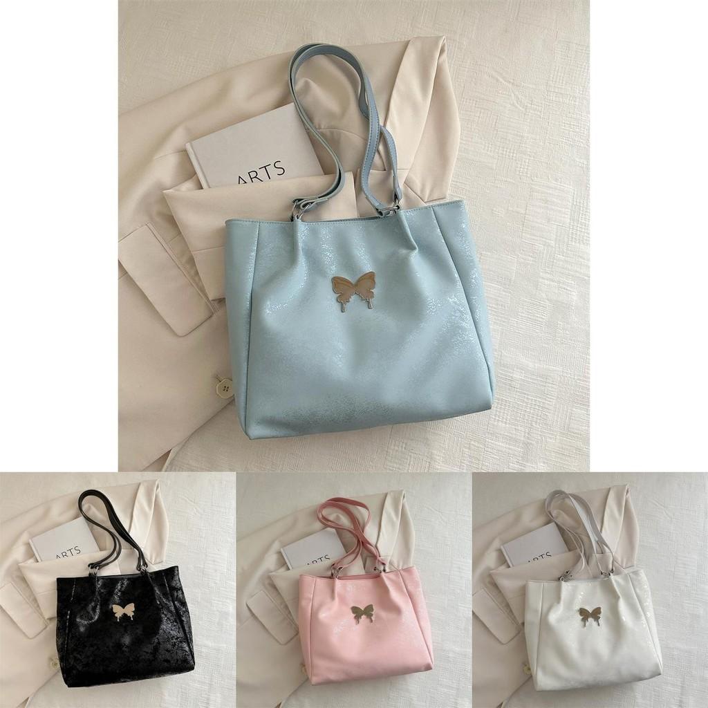 Модная вместительная сумка-тоут с бабочками для женщин, идеально подходит для повседневного использования, в нескольких цветовых вариантах