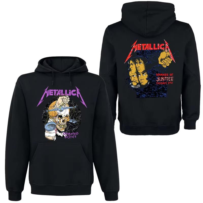 Худи METALLICA Рок Темный Ветер Мужской Уличный Хип-Хоп Топ Удобный Свитшот с Капюшоном Осень/Зима Индивидуальность Мужская Одежда