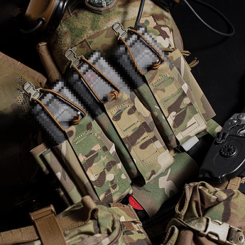 Tactical EPV2 Flexible 556 Tag Rifle Magazine Pouch All-in-One Rear Document Stacker QASM Buckle Clip Tourniquet Holder ARC