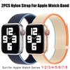 2 шт. Нейлоновый ремешок для Apple Watch Strap 8 7 SE 6 5 4 Ultra 49 мм 40 мм 44 мм 45 мм 41 мм Аксессуар Браслет для IWatch Series 40 мм