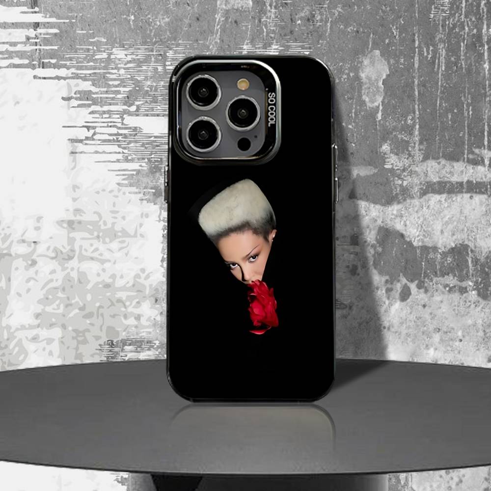 D-Doja Cat Vie Чехол для телефона для iPhone 16,15,14,13,12,11,Pro,XS,Max,Plus,Mini,SE4,E Черный Матовый Ударопрочный Чехол