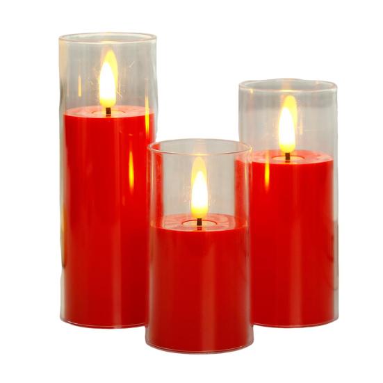 3 шт. беспламенных светодиодных свечей на батарейках мерцающие свечи светодиодные свечи для украшения дома кафе ресторана