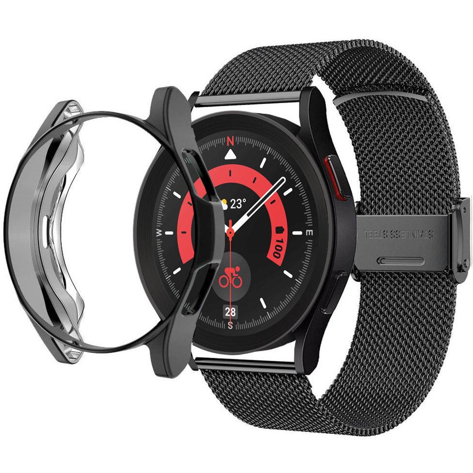 Bracelet + Case for Samsung Galaxy Watch 5 Pro 45mm, Black