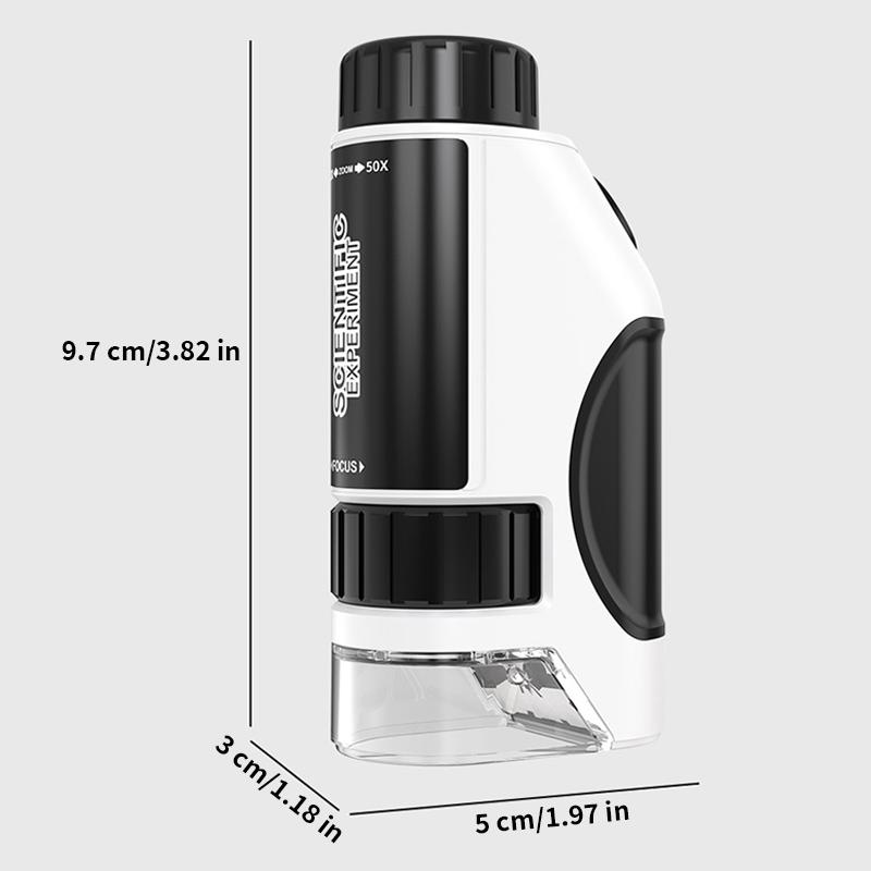 Portable Microscope Zoom 50X-300X,Handheld Mini Microscope Science Toys,Led Pocket Microscope,Little Scientist Microscope