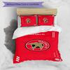 Walsall FC 3pcs Bedding Set Duvet Cover Closure Includes 1 Duvet Cover & 2 Pillowcases for All Seasons Bedroom Home Dorm Decor