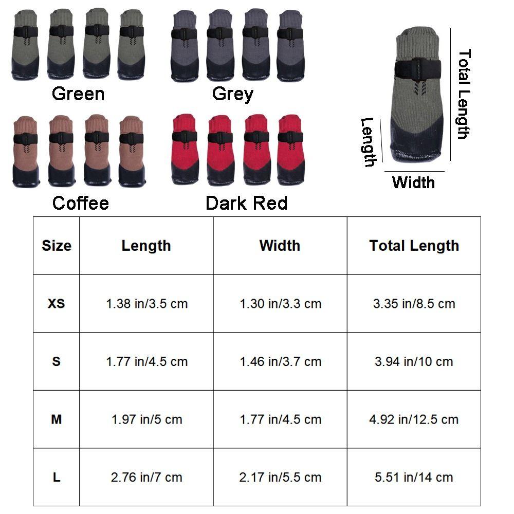 4PCS Wear Resistant Waterproof Dog Socks Shoes Dirt-Resistant Dog Paw Protector  Home