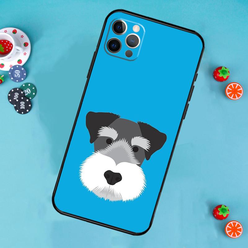 Miniature Schnauzer dog art Phone Case For iPhone 16 15 11 12 13 14 Pro Max Mini X XR XS MAX Plus Cover Coque