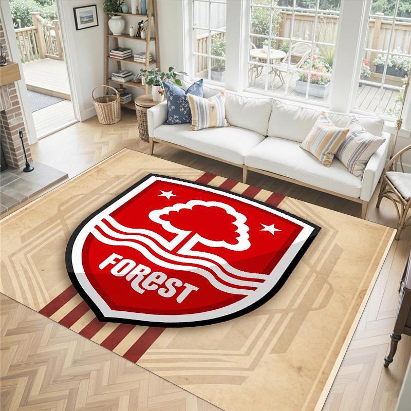 Nottingham Forest Design Crystal Velvet Carpet Cozy Non?Slip Printed Rug For Bedroom Living Room Entrance