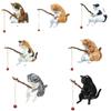 Decor Handicraft Craft Kitten Fishing Ornament Cat Statue Fish Tank Ornaments Miniature Figurines