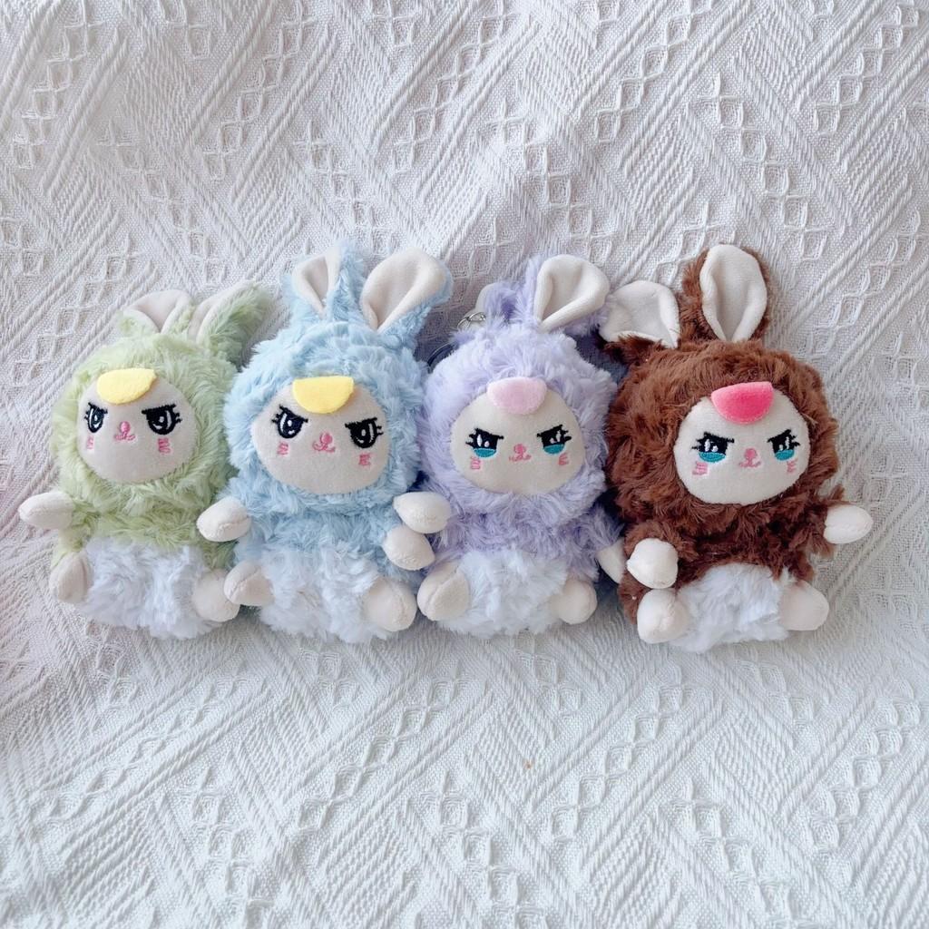Cute Rabbit Plush Keychain With Embroidery Design For Gifts And Decor