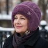 Утолщенная вязаная шапка Берет на флисовой подкладке Повседневная зимняя шапка для женщин