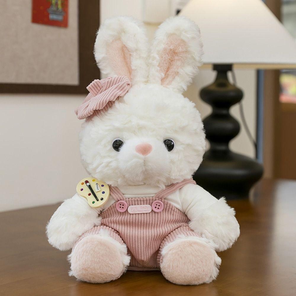 Fluffy Bunny Soft Stuffed Toys With Hats Rabbit Stuffed Animal  Party Supplies