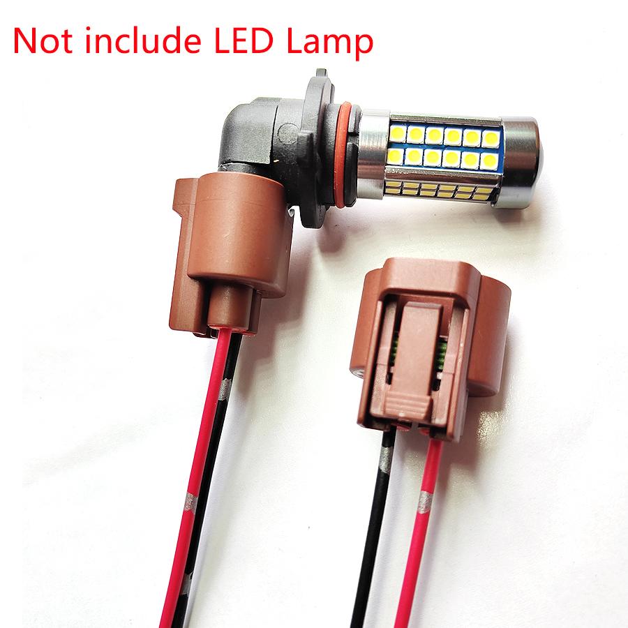 2Pcs Original 9006 HB4 Socket Adapter Base Female Plug Connector Extension Wiring Harness Car Lights Accessories