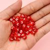 100Pcs 7mm DIY Crafts Transparent Letter For Jewelry Making Loose Beads Necklace Bracelet Pendant Wholesale
