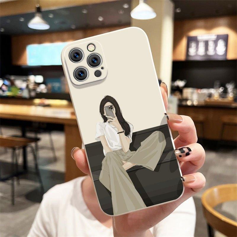 Дизайн с фото пары, подходящий для чехла на телефон iPhone 17 Pro Max 16E 15 Pro 14 13 12 11 Mini AIR XS XR XS 8Plus, противоударный и защищающий от падений