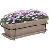 ARTEVASI Kit balcon Jardinière VENEZIA - 50cm taupe - 50 x 19,5 x h16,3 cm - 1,16L