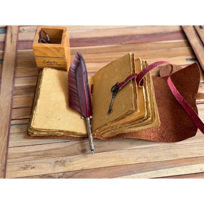 Новые кожаные дневники Кожаные блокноты для женщин - Красивый дневник Для зарисовок Книга для путешествий Пустая книга для заклинаний