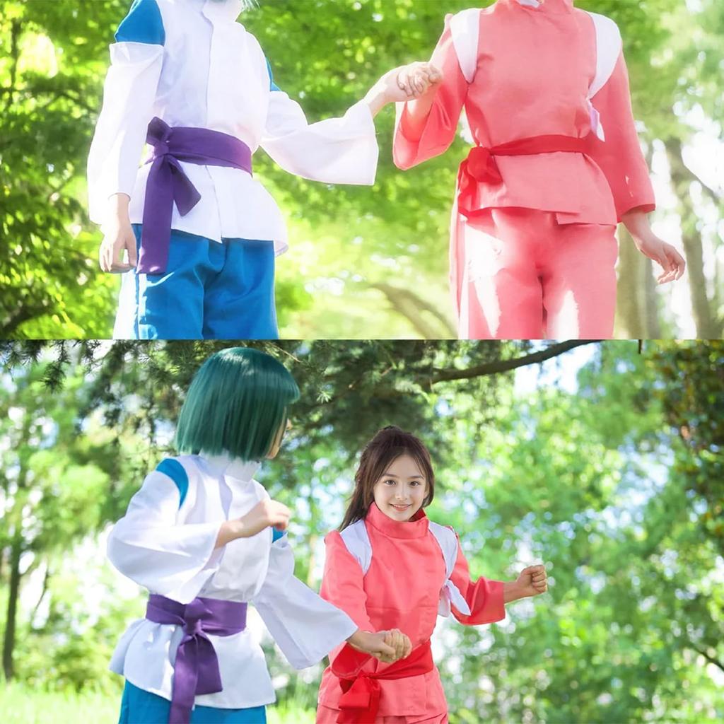 Комплект костюма японского кимоно Fansaara белого и розового цвета для аниме, школы, культурных мероприятий и фотосессий. Размер женский косплей, кино, Хэллоуин, Рождество,