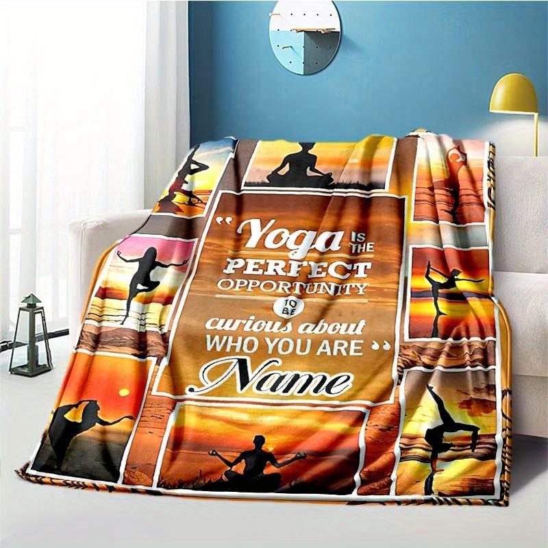 Morning Exercise Customize Your Name Blanket Used For Chair Office Sofa Bed Camping Soft And Warm Giving Friends And Relatives Birthday Graduation