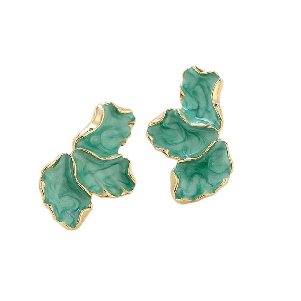 Шикарные серьги-пусеты с цветами, эмаль, кленовый лист, цветочные серьги-капли, модные аксессуары для вечеринок, преувеличенное украшение