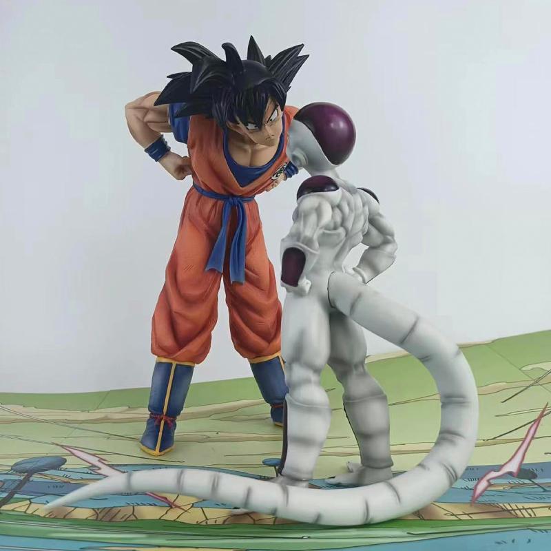 Anime Drogan Boll Z  Frieza Vs Son Gocool Figurine 24cm Gk Pvc Action Figures Statue Collection Model Toy Gifts