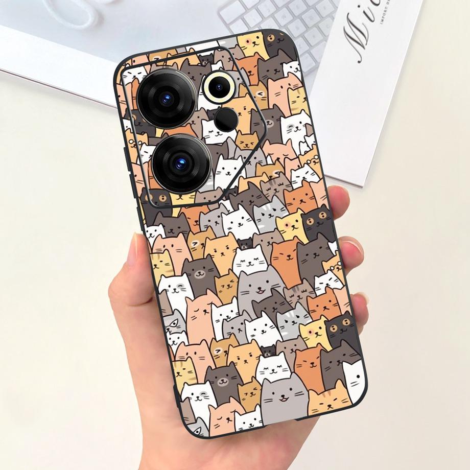 Чехол для телефона Tecno Camon 20 Pro 4G 5G, мягкий силиконовый, с рисунком в виде сердца, желе, для Tecno Camon 20 Premier 20Pro Camon20 Funda