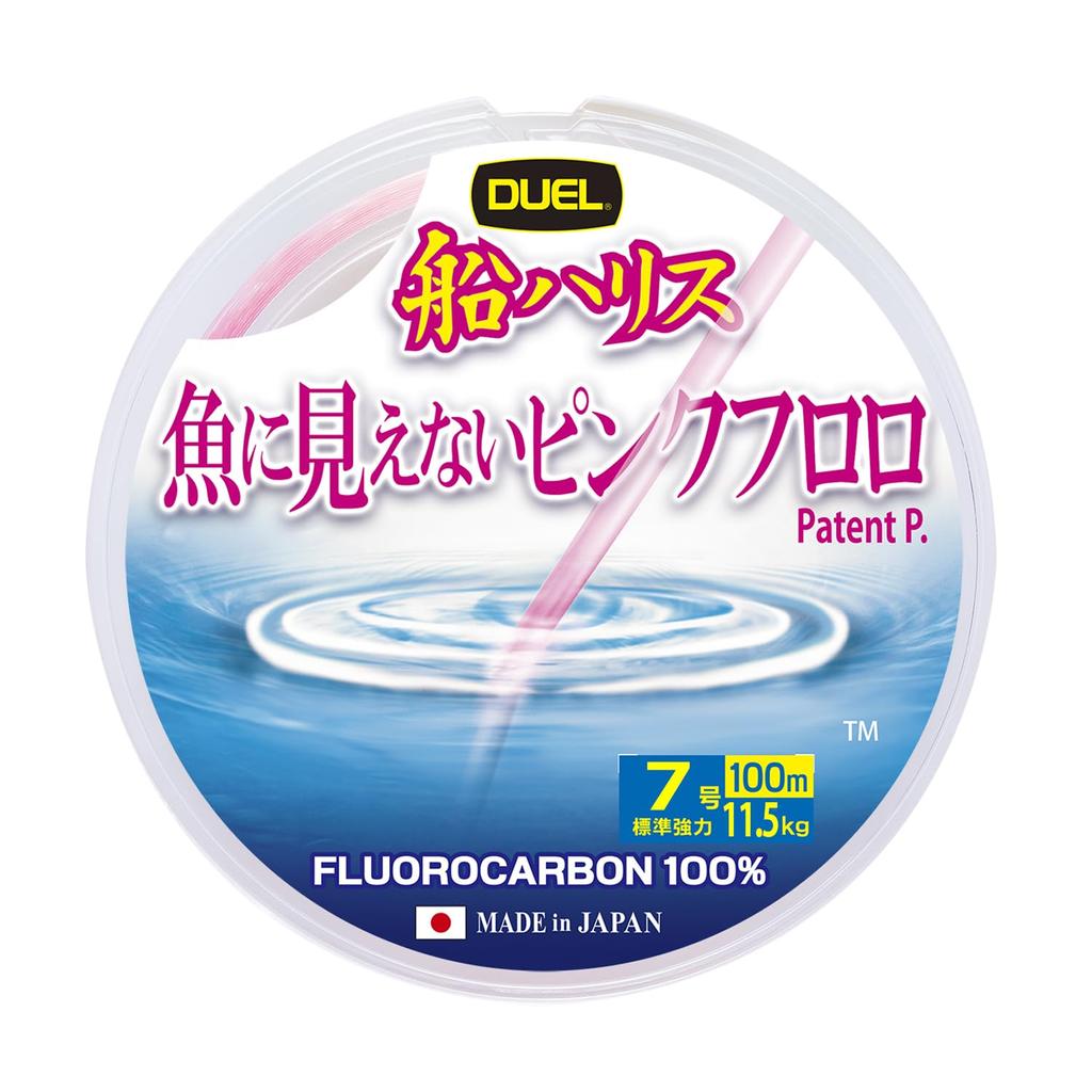 DUEL Fish-Invisible Pink Fluorocarbon Boat Line, 100m, Size 7