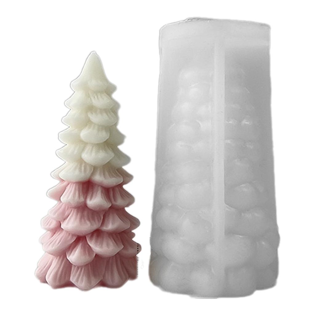 3D Tree Candle Silicone Mold Aromatherapy Plaster Soap Resin Mould DIY Cake Chocolate Baking Tool Christmas Decoration