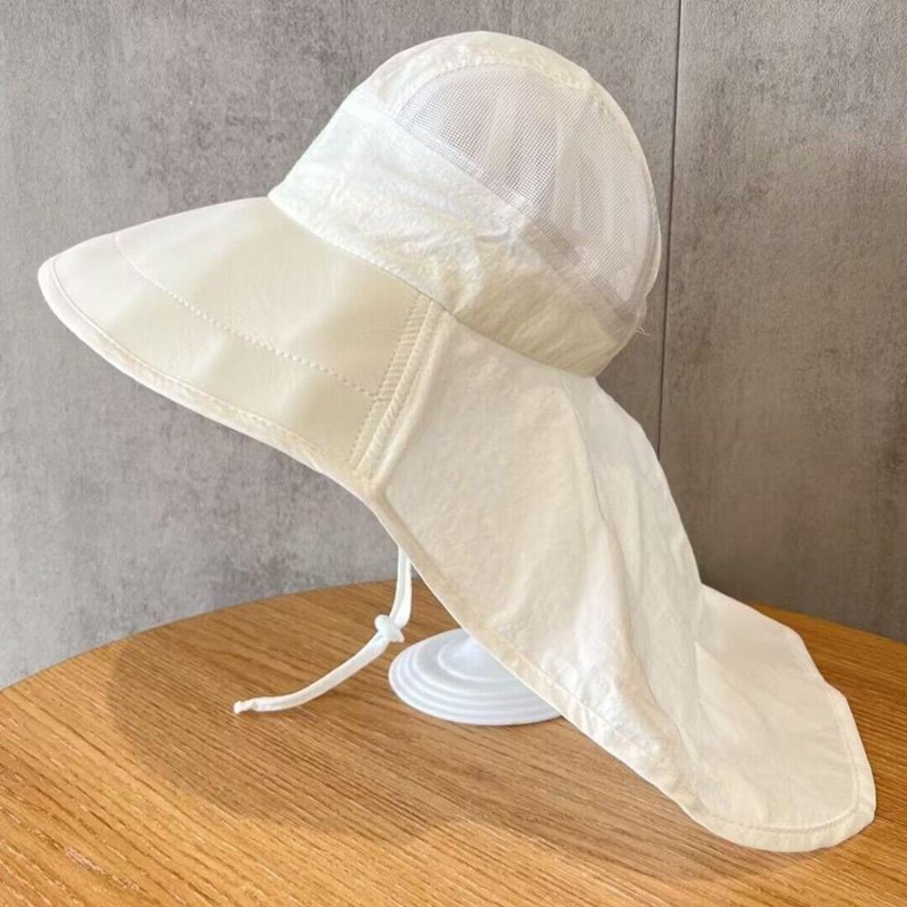 Solid Color Sunscreen Fisherman Cap Shawl Summer Sun Hat Casual Children Bucket Hat  Travel