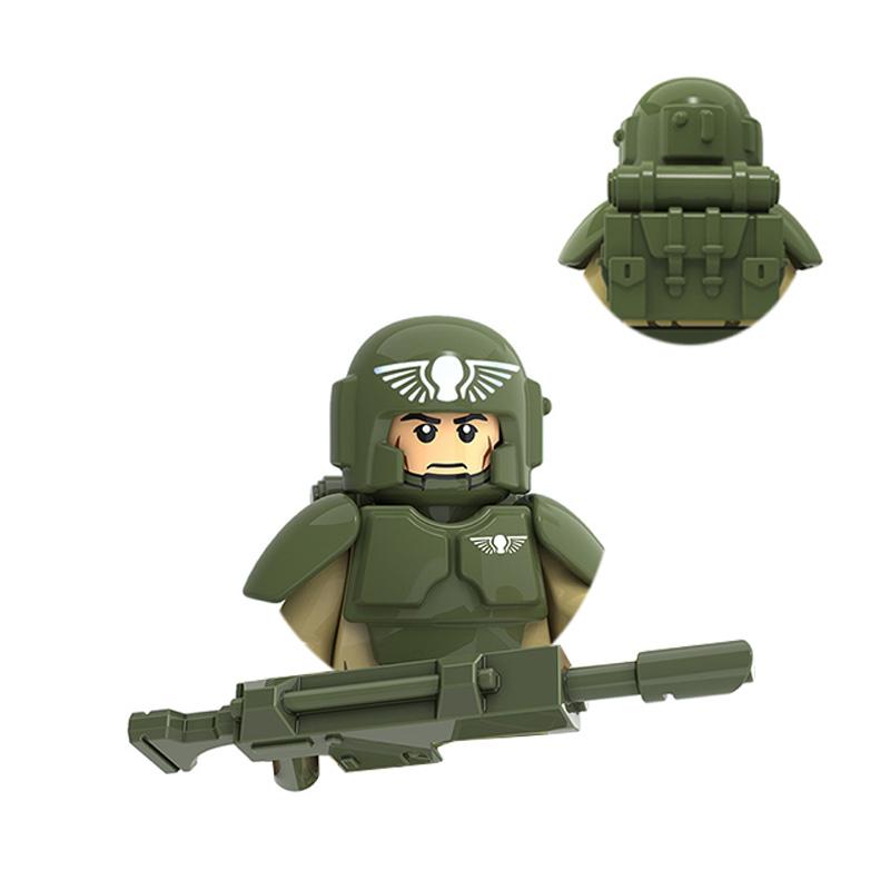 Детские игрушки Имперская гвардия Тяжелая инженерная штурмовая группа Командир корпуса связи Военные фигурки Сборка модели Строительные блоки
