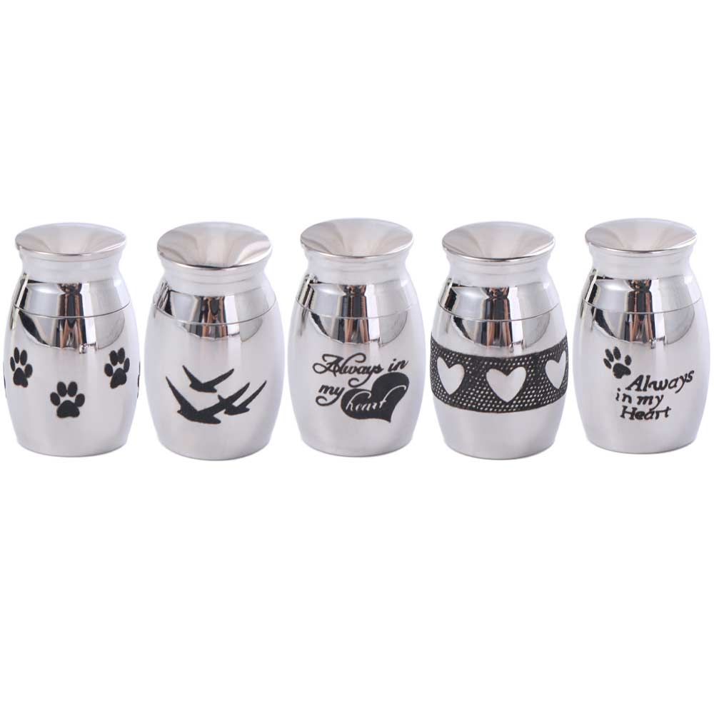 Aluminum Zinc Zinc Alloy Dog Cat Memorial Urn Waterproof Keepsake Burial Jar Pet Cremation Urn Sympathy Gift
