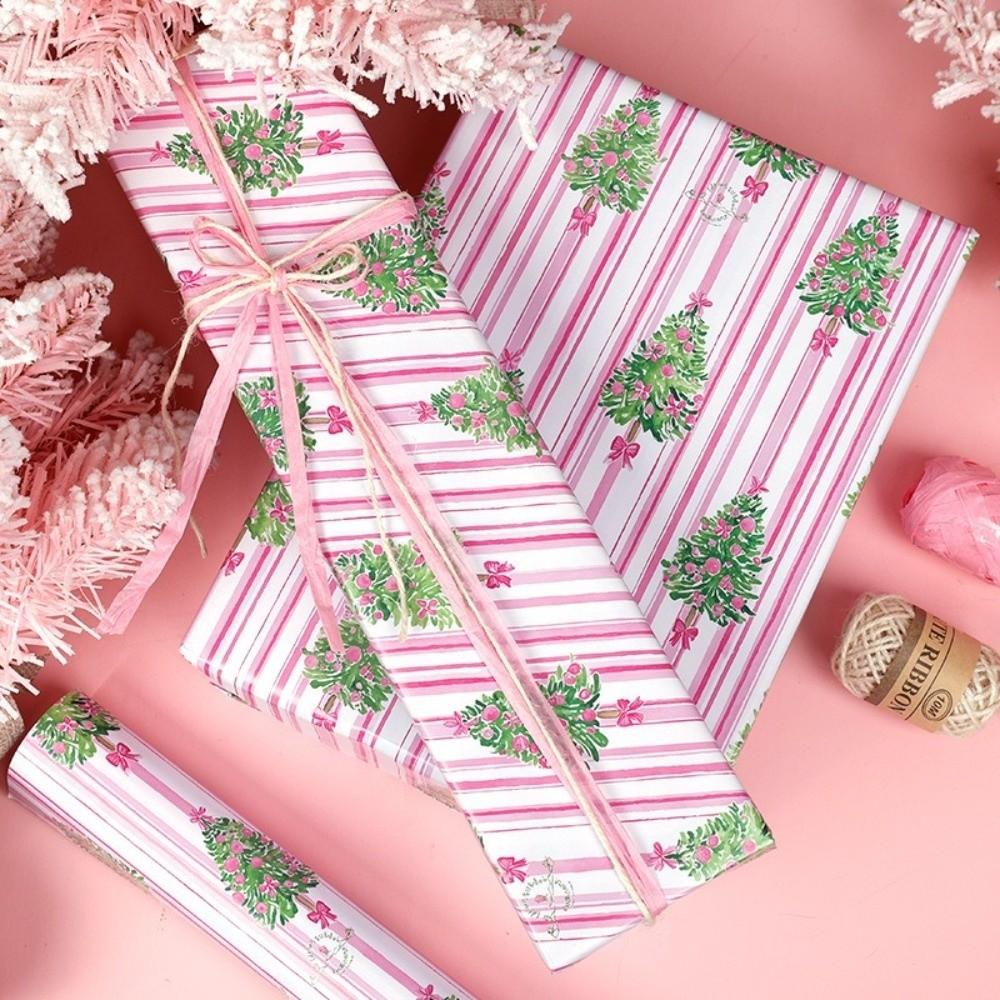 Red Background Wrapping Paper Roll Gift Wrapping Paper  Festive Party Supplies