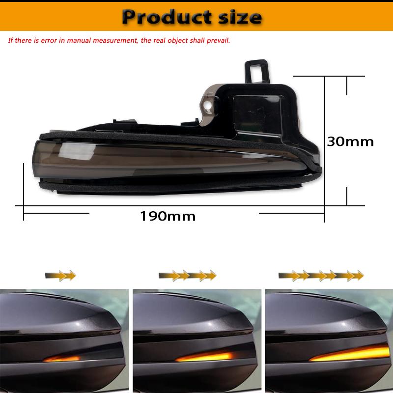 Amber LED Car Front Side Mirror Sequential Turn Signal Lights For Toyota Tacoma RAV4 Alphard Vellfire Highlander For Lexus LM