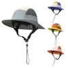 Sun Protection Bucket Hat Soft Breathable Wide Brim UV-proof Water-Resistant Sun Hat with Adjustable Chin Strap