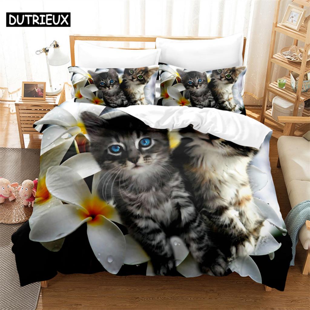 Модный дизайнерский комплект постельного белья с 3D цифровой печатью, животные, размер Queen, комплект с пододеяльником