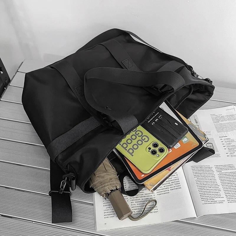 Водонепроницаемая женская дорожная сумка, большая вместительная женская сумка-мессенджер, однотонная женская нейлоновая сумка через плечо, женская