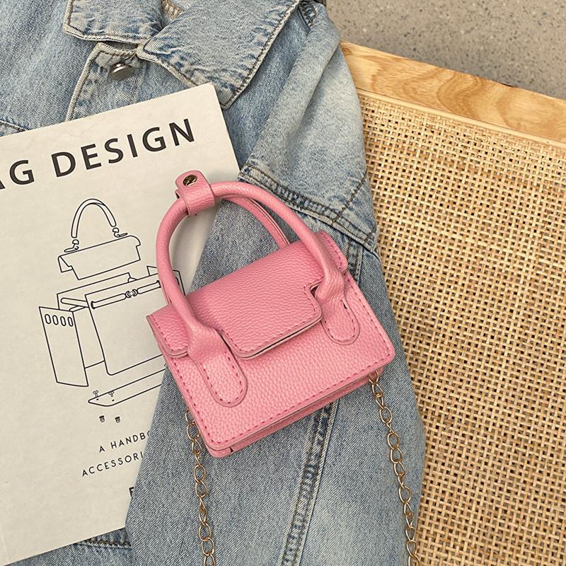 Chic Pu Leather Small Square Bag For Women 2023 Summer Casual Shoulder Bag