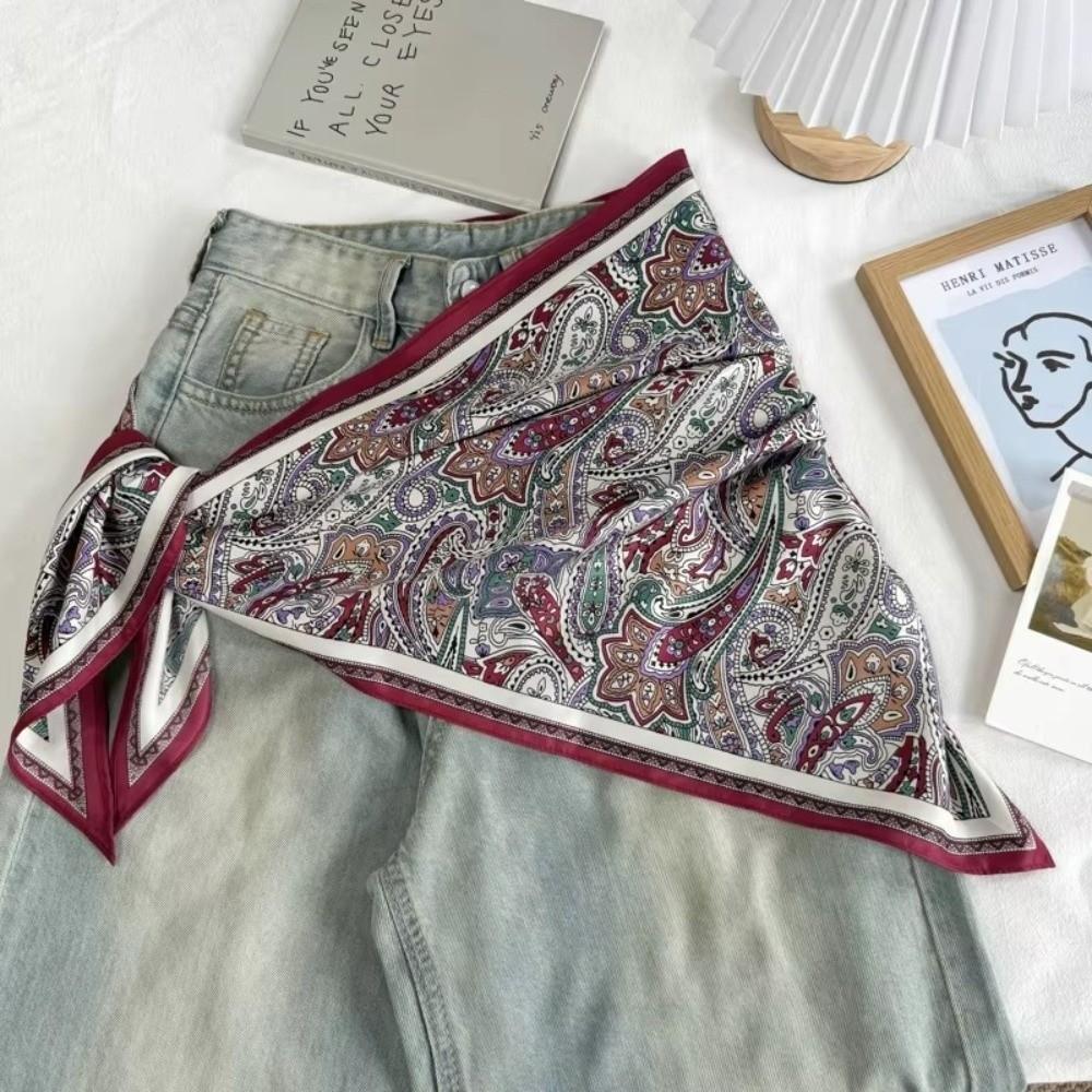 Multi-Functional Triangle Scarf Matching Pants Waist Belt Fashion Decorative Headscarf Women Girls
