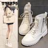 Boots Female Spring and Autumn British Style Thick-soled Breathable Non-slip Single Boots Wild Shoes Short Boots