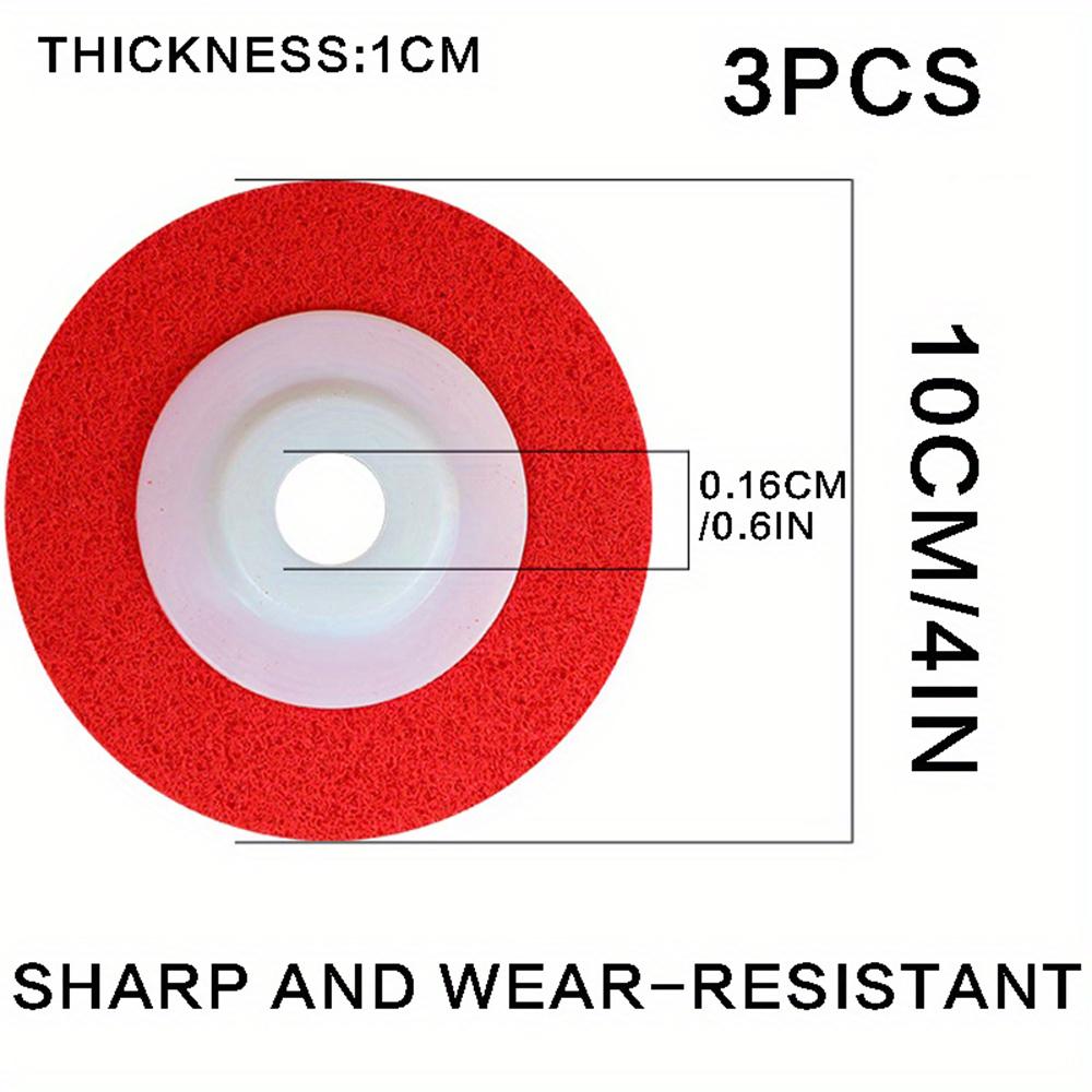100 мм полировальный круг из нейлонового волокна, нетканый абразивный диск, 4'' шлифовальный полировальный круг для металлов, керамики, мрамора, дерева, изделий ручной работы