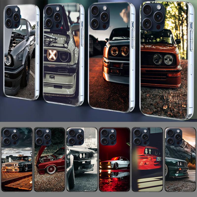 Чехол для телефона B- Bmwes-S E30 Прозрачный Для Iphone 17 Air 16 Pro Max 15 Pro 14 Plus 17E 16E 11 13 12 Mini Чехлы Fundas Cel
