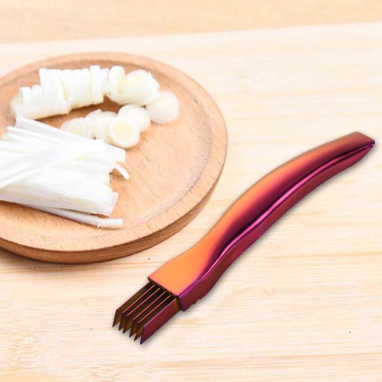 Кухонный измельчитель для зелени из нержавеющей стали с несколькими лезвиями, многофункциональный нож для нарезки зеленого лука, инструмент для шинковки зеленого лука, овощной гаджет