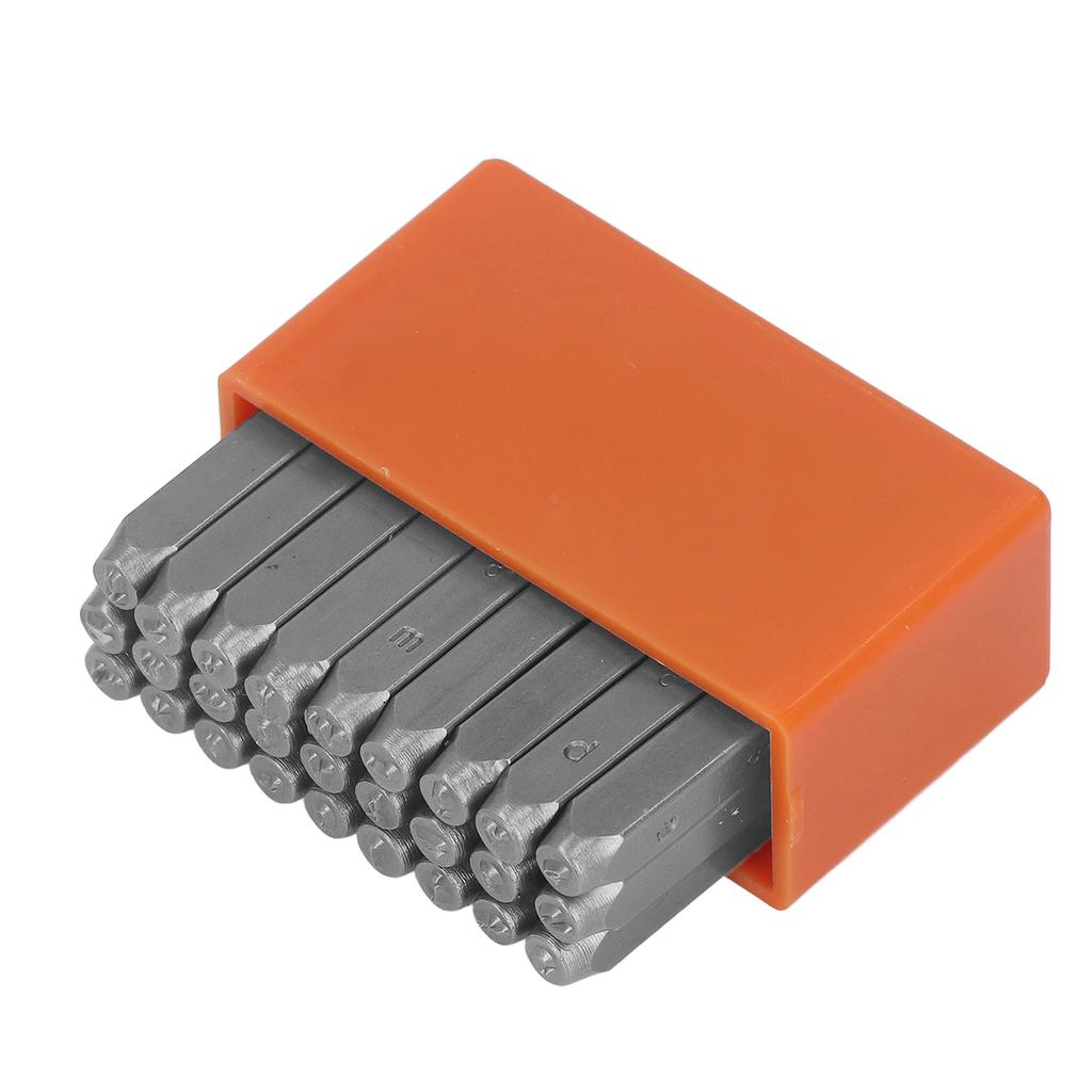 27 Pcs Metal Stamps Orange High Carbon Steel Metal Lowercase Letter Punch Stamp Set for Jewelry Leather with Box