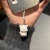 3D Флокирование Милый Подвеска в виде Животного Телефонный Шнур Подвесной Брелок Брелки Аксессуары Для Сделай Сам Подарки Для Девочек