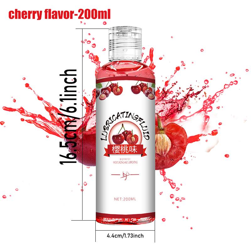Fruit Flavored Lube 200ml Water Soluble Lubricant Gel Lubricating Oil Personal Lube for Men Women Couple Sexual Tool Anal Lube