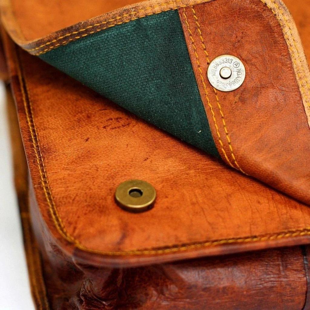 Leather Vintage Messenger Shoulder Men's Satchel Laptop Briefcase School Bag